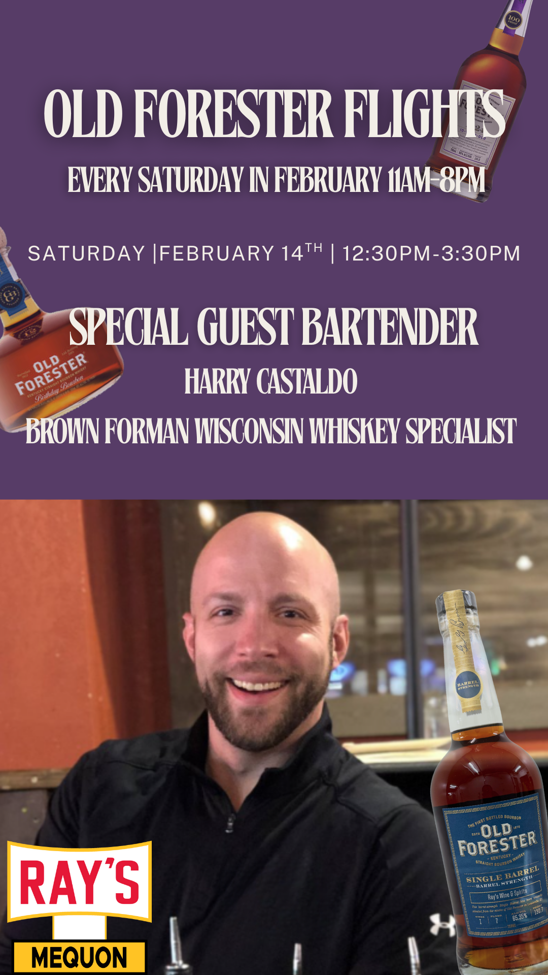 February Old Forester Flight - Ray's Delicatessen Mequon
