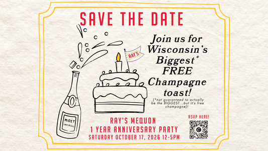 Wisconsin's Biggest FREE Champagne Toast - Ray's Mequon 1 Year Anniversary Party
