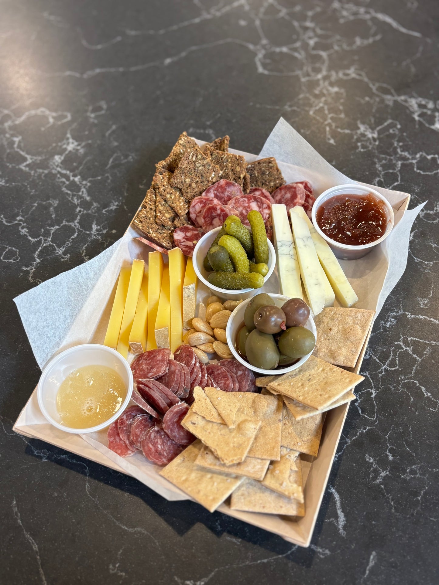 Serves 4-6 Chef's Choice Cheese and Meat Board - Pickup Pre-Order