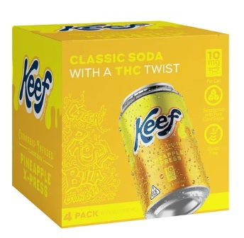 Keef Pineapple X-Press 10mg THC 4-Pack Cans