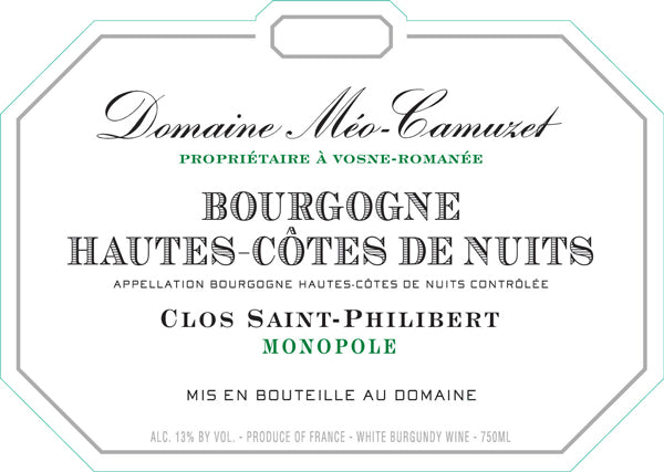 Domaine Méo-Camuzet Bourgogne Hautes Côtes de Nuits Clos Saint-Philibert 2023