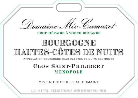 Domaine Méo-Camuzet Bourgogne Hautes Côtes de Nuits Clos Saint-Philibert 2023