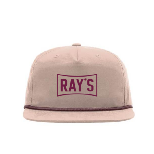Ray's Logo Rope Hat Peach/Maroon