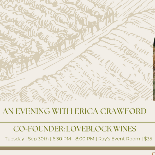 An Evening with Erica Crawford Co-Founder: Loveblock & Kim Crawford Wines