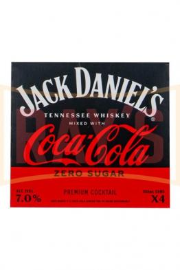 Jack Daniel's - & Coca-Cola Zero Sugar (4 pack 355ml cans) (4 pack 355ml cans)