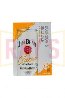 Jim Beam - Classic Highball Bourbon & Seltzer (4 pack 355ml cans) (4 pack 355ml cans)