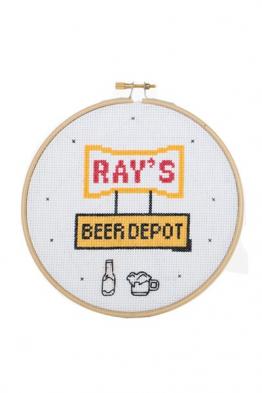 Ray's - Cross Stitch 6-Inch Beer Depot
